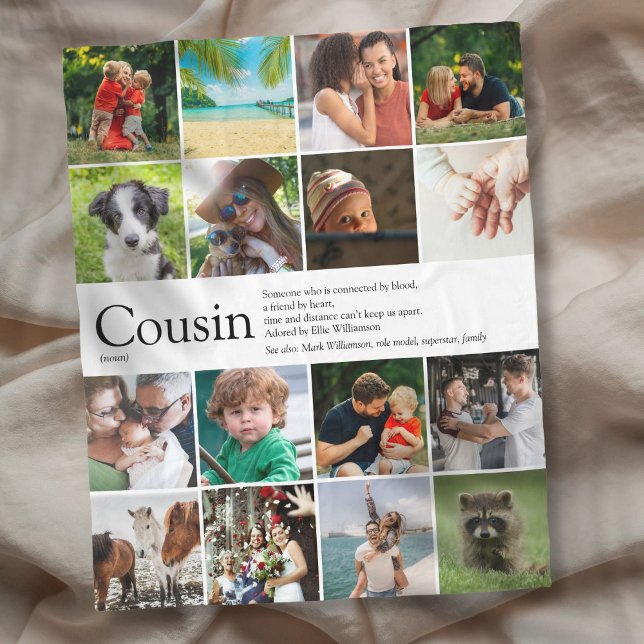Couverture Polaire Meilleur cousin jamais Définition 16 Collage de ph (Créateur téléchargé)