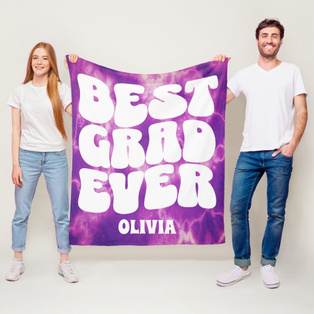 Couverture Polaire Meilleur Grad Personnalisé Jamais Purple Tee (En situation)