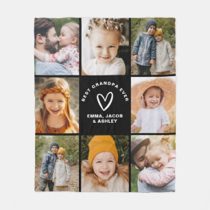 Couverture Polaire Meilleur Grand-Père Jamais Instagram Photo Collage