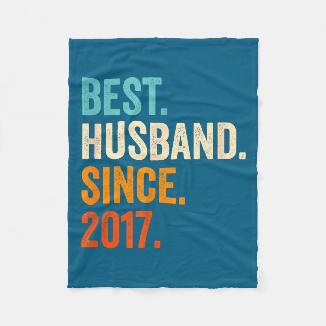 Couverture Polaire Meilleur mari depuis 2017 8e mariage (Devant)