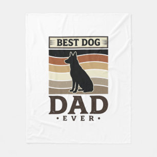 Couverture Polaire Meilleur papa chien de tous les temps Design vinta
