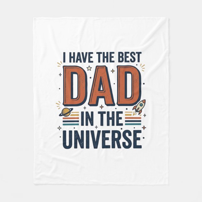 Couverture Polaire Meilleur papa de l'univers conception vectorielle  (Devant)