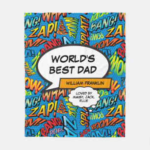 Couverture Polaire Meilleur Papa du Monde Livre de Bande Dessinée Typ