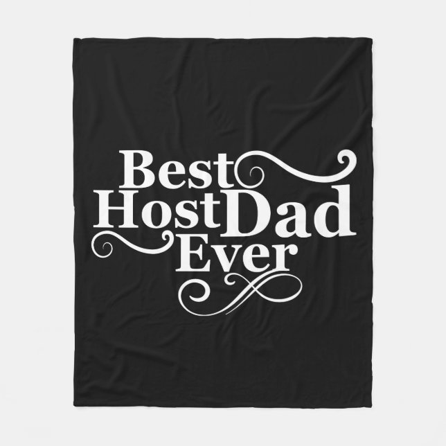 Couverture Polaire Meilleur papa hôte jamais heureux fête des pères i (Devant)