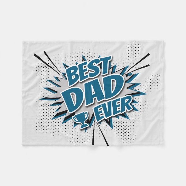 Couverture Polaire Meilleur papa jamais (Devant (Horizontal))