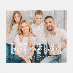 Couverture Polaire Meilleur papa Jamais Athlétisme Fête des pères pho