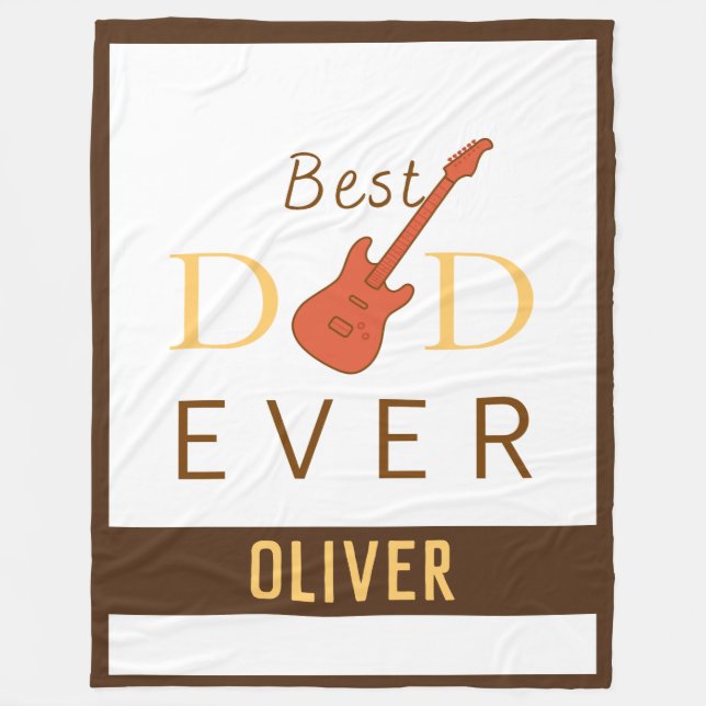 Couverture Polaire Meilleur papa jamais mignon Cool Moderne Fête des  (Devant)