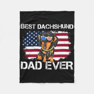Couverture Polaire Meilleur papa teckel de tous les temps Patriote Wi
