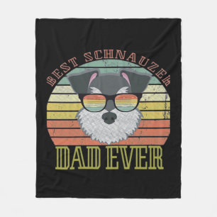 Couverture Polaire Meilleur Schnauzer Papa de tous les temps Tshirt F