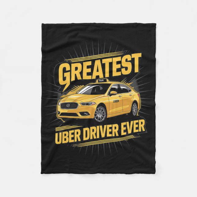 Couverture Polaire Meilleur Uber Driver Jamais Uber Driver Funny 1 (Devant)