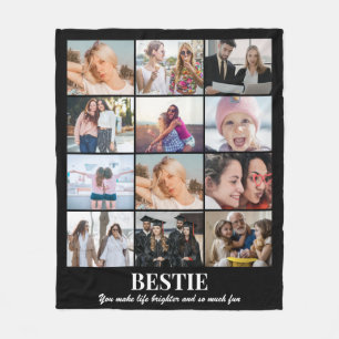Couverture Polaire Meilleure amie BFF Meilleures amies Collage photo
