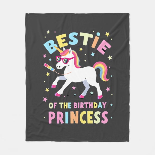 Couverture Polaire Meilleure amie de la princesse d'anniversaire fill (Devant)