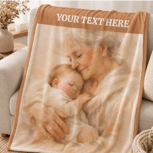 Couverture Polaire Meilleure Grand-mère du Monde Photo Grand-parent