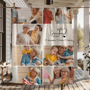 Couverture Polaire Meilleure grand-mère personnalisée 7 photos Minima