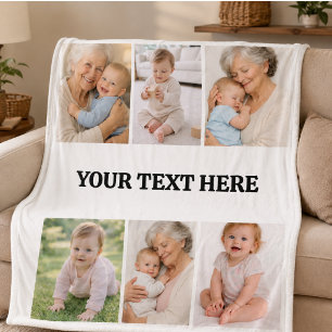 Couverture Polaire Meilleure Grand-mère Photo Grand-parent personna