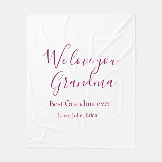 Couverture Polaire meilleure grand-mère toujours grands-parents cadea (Devant)