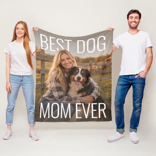Couverture Polaire Meilleure Maman de Chien PhotoPop (En situation)