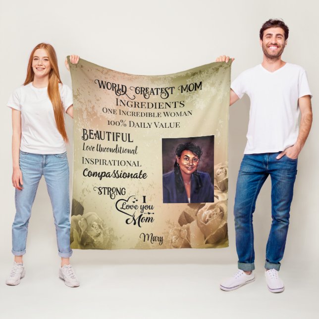 Couverture Polaire Meilleure maman du monde (En situation)