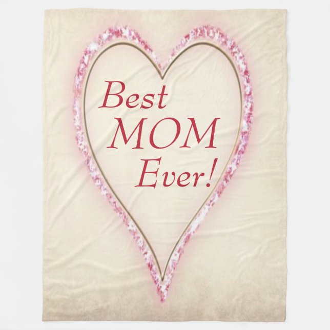 Couverture Polaire Meilleure MOM du coeur jamais (Devant)