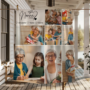 Couverture Polaire Meilleure Nonna personnalisée 8 Photo Minimaliste