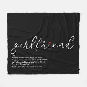 Couverture Polaire Meilleure petite amie définition script amour cœur