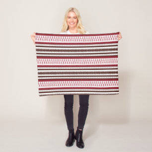 Couverture Polaire Meilleure vente d'un motif rayé rouge et blanc