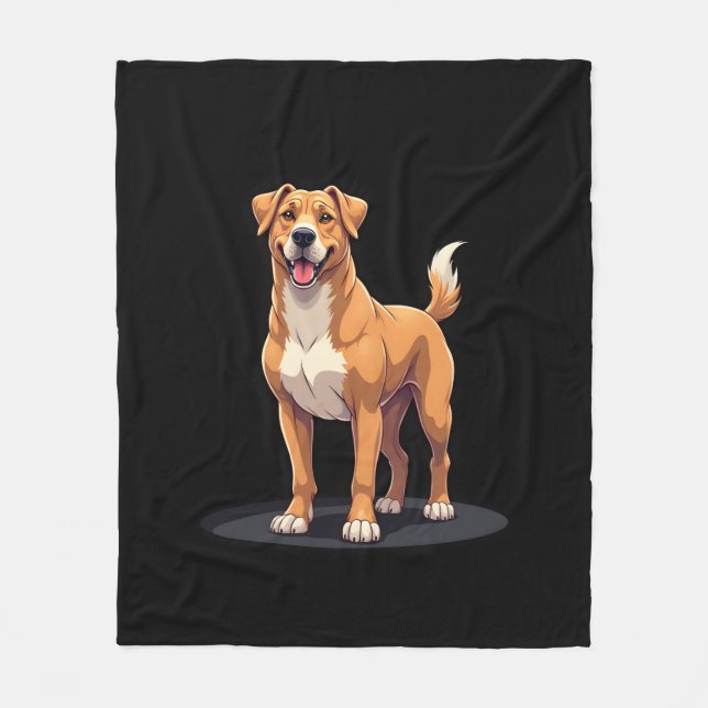 Couverture Polaire Meilleure vie avec T-shirt Dogo Canario Long Sleev (Devant)
