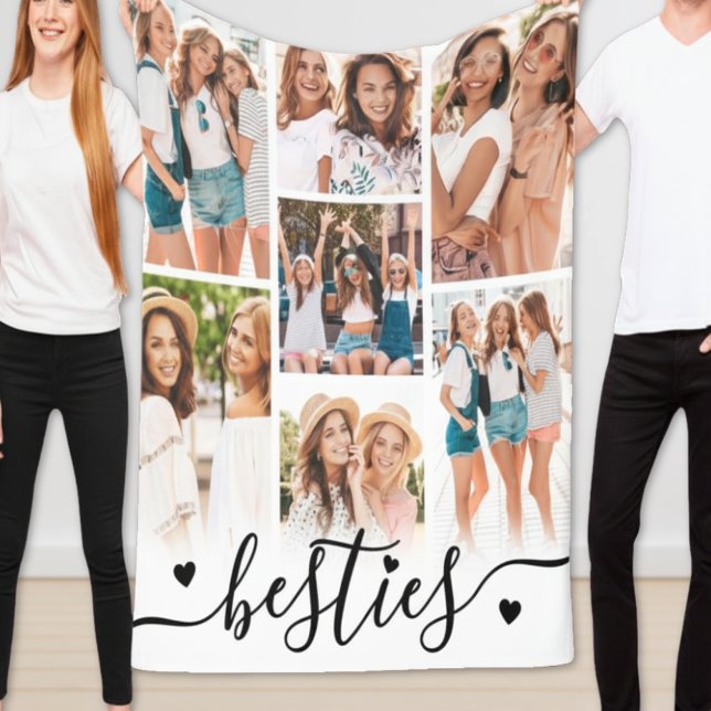 Couverture Polaire Meilleures Amies Copines Photo (Best Friends Besties Photo Fleece Blanket)