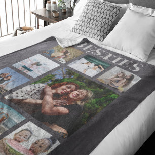 Couverture Polaire Meilleures Amies Pour Toujours Collage Photo
