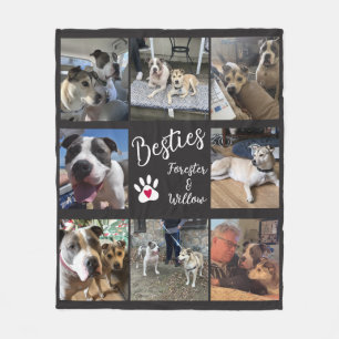 Couverture Polaire Meilleurs amis animaux photo collage