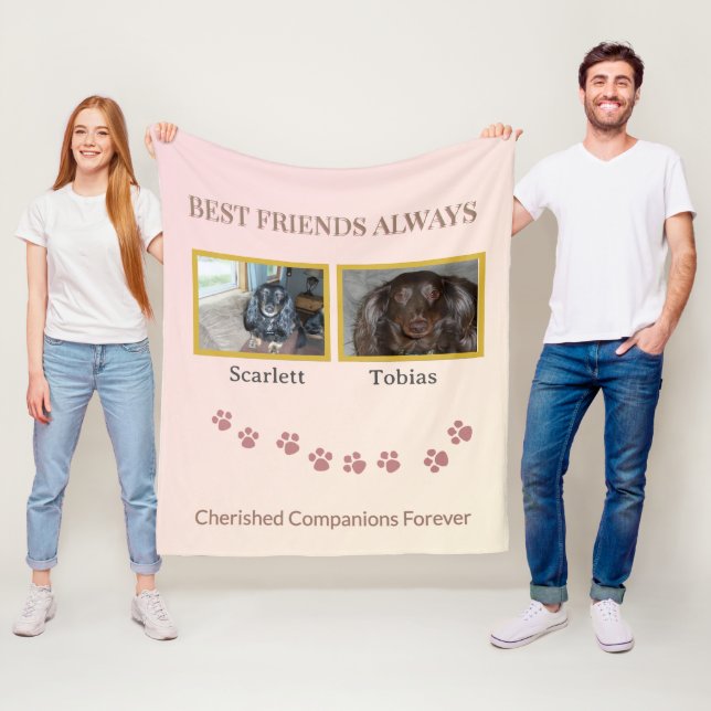 Couverture Polaire Meilleurs amis Compagnons chéris (En situation)