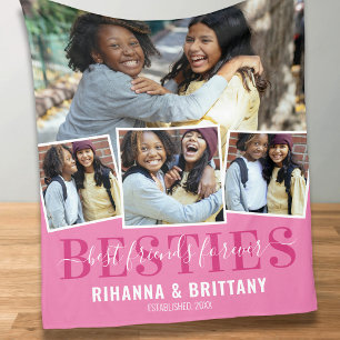 Couverture Polaire Meilleurs amis pour 4 photos