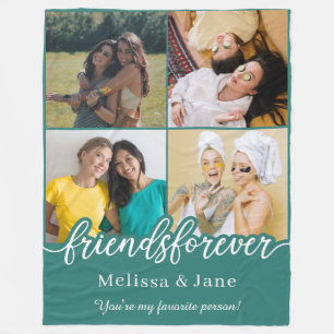 Couverture Polaire meilleurs amis pour toujours mignon 4 photos colla