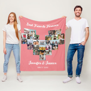 Couverture Polaire Meilleurs amis pour toujours personnalisation coeu