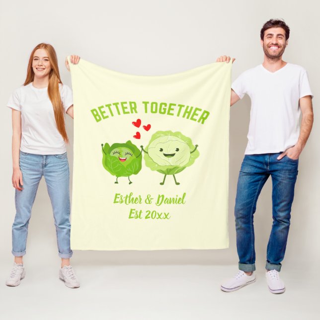 Couverture Polaire MEILLEURS ENSEMBLE Chou Chou Mignon Couples de la  (En situation)