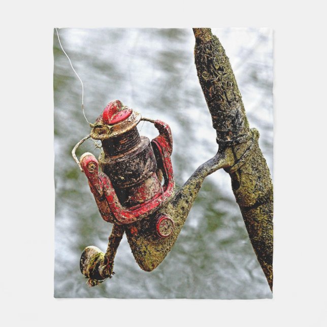 Couverture Polaire Meilleurs Jours Vieux Brut Pêche Rod & Reel (Devant)