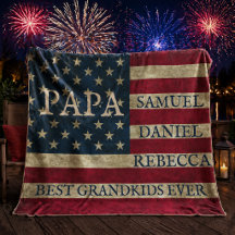 Meilleurs noms de petits-enfants PAPA Drapeau amér