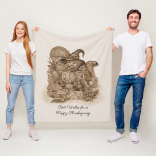Couverture Polaire Meilleurs voeux pour un Bon thanksgiving