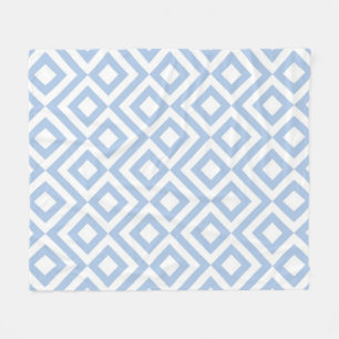 Couverture Polaire Mélange bleu clair et blanc