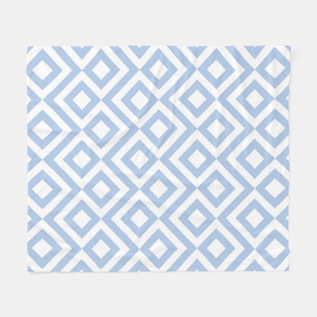 Couverture Polaire Mélange bleu clair et blanc (Devant (Horizontal))