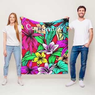 Couverture Polaire Mélange de fleurs tropicales Thunder_Cove