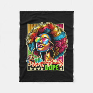 Couverture Polaire Melanin Black Queen Afrique Unapologtiquement Rétr