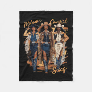 Couverture Polaire Melanin Cowgirls African Melanin Cowgirl Swag Blac