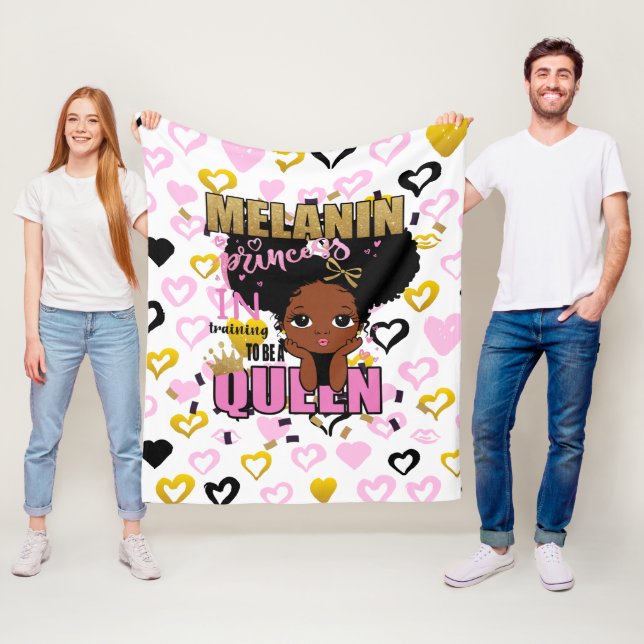 Couverture Polaire Melanin Princess Training To Be Queen Lilibet Cade (En situation)