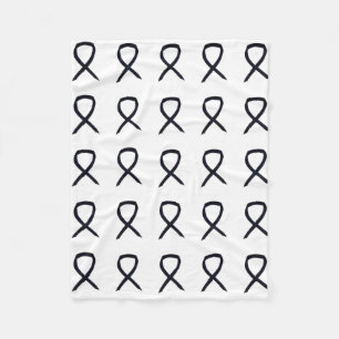 Couverture Polaire Melanoma Cancer Sensibilisation Ruban Toison Blanc