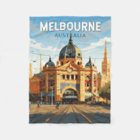 Melbourne Australie Travel Art Vintage