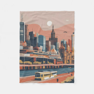 Couverture Polaire Melbourne poster vintage