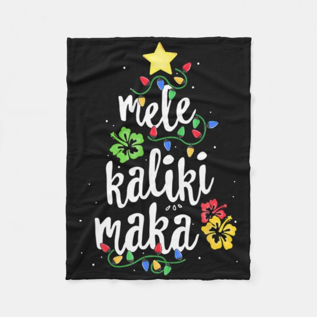 Couverture Polaire Mele Kalikimaka Christmas Hawaiian T Shirt  (Devant)