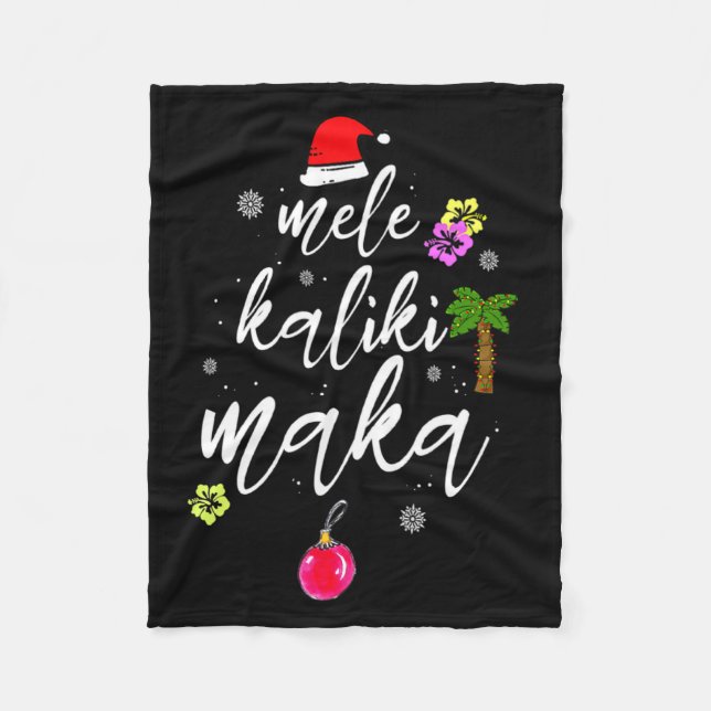 Couverture Polaire Mele Kalikimaka Hawaiian Hawaii Xmas Pajama Palm T (Devant)
