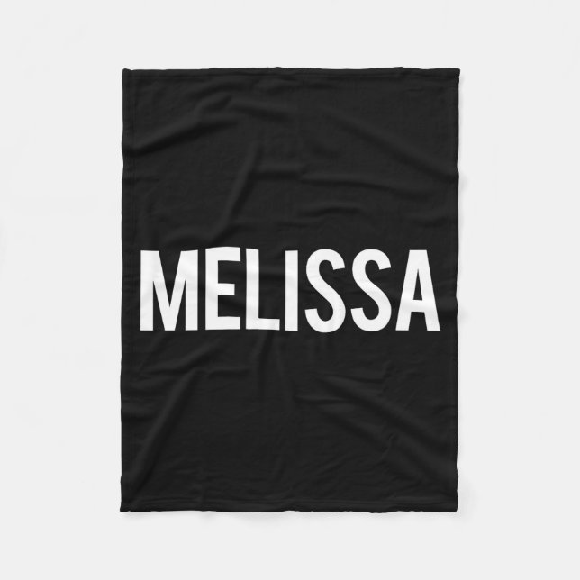 Couverture Polaire Melissa - Cool New Funny Name Fan Gift Tee  (Devant)